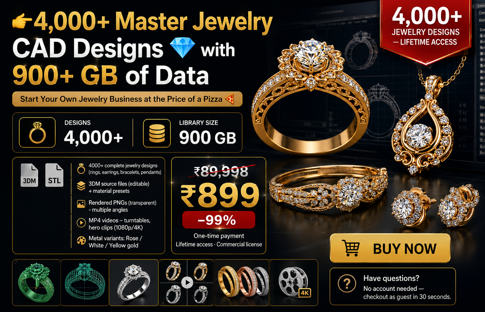 4000+ Jewelry Designs — Lifetime Access